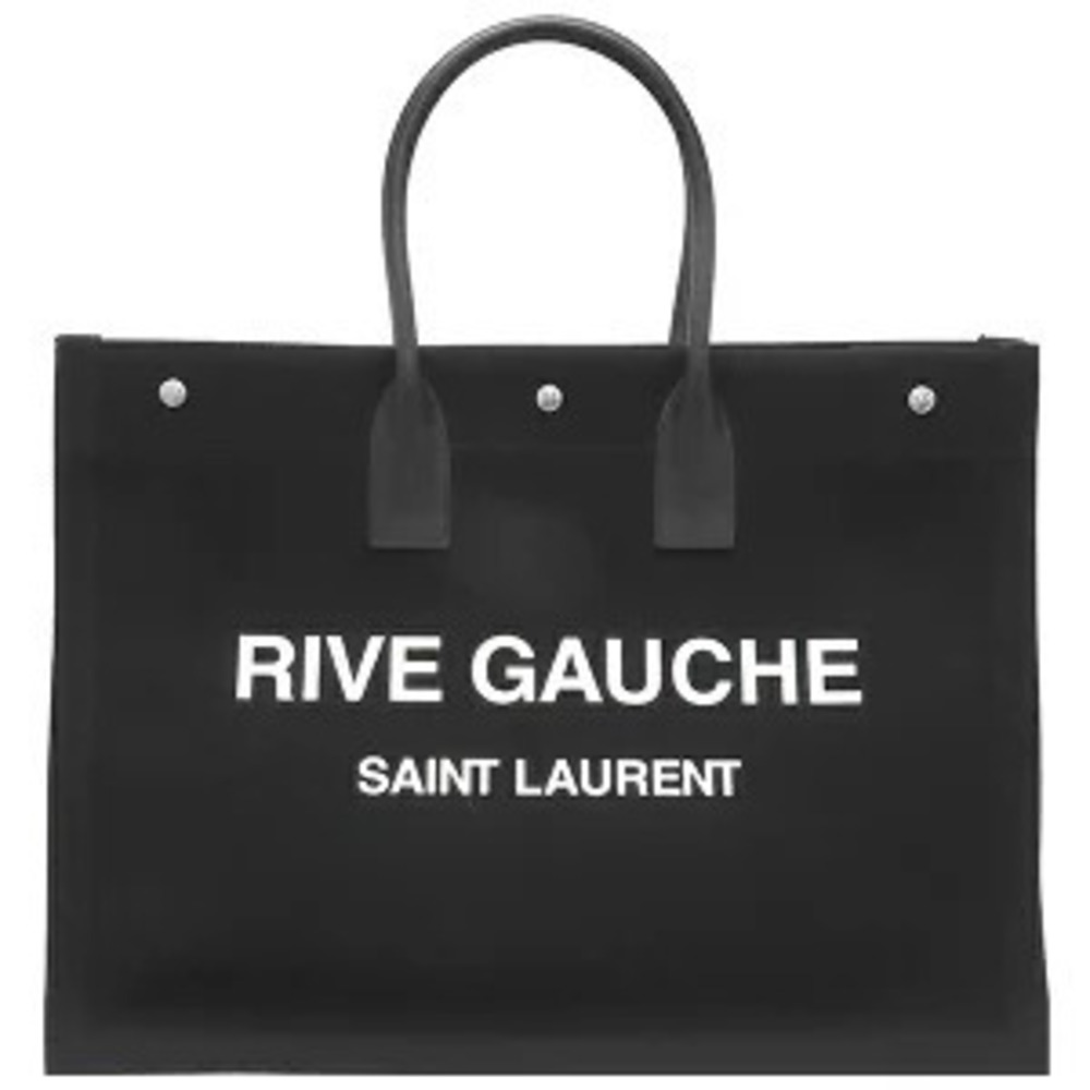 Saint Laurent Rive Gauche Tote Bag Leather Black